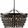 Kosas Home Larkin 7-Light Iron And Crystal Chandelier Ceiling Lighting -Kosas Home shop 3050341657 RLLZ 1