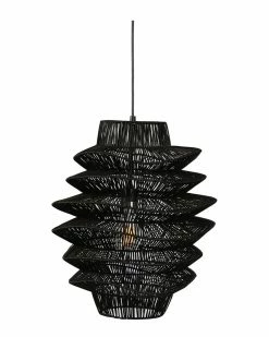 Kosas Home Barlow 1-Light Rattan Woven Pendant Ceiling Lighting