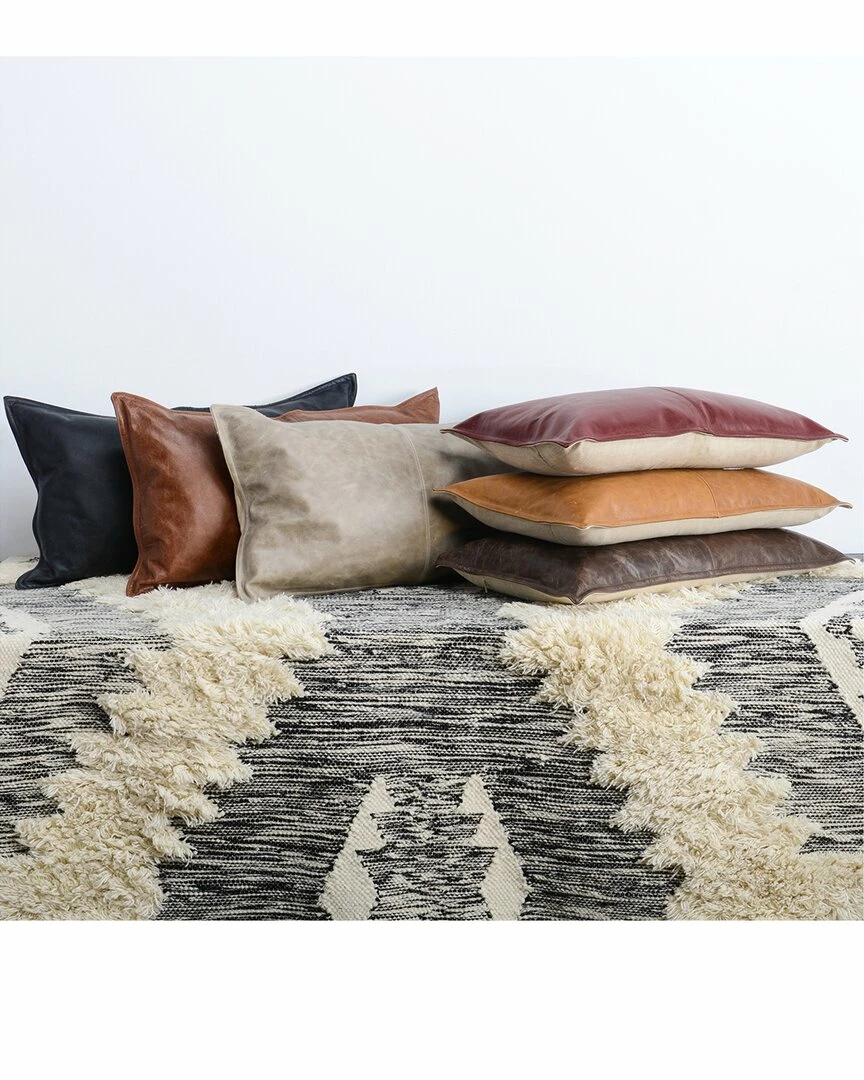 Kosas Home Kosas Home Cheyenne 100% Leather 14In X 26In Throw Pillow Decorative Pillows 4 Kosas Home Kosas Home Cheyenne 100% Leather 14In X 26In Throw Pillow Decorative Pillows - Image 2