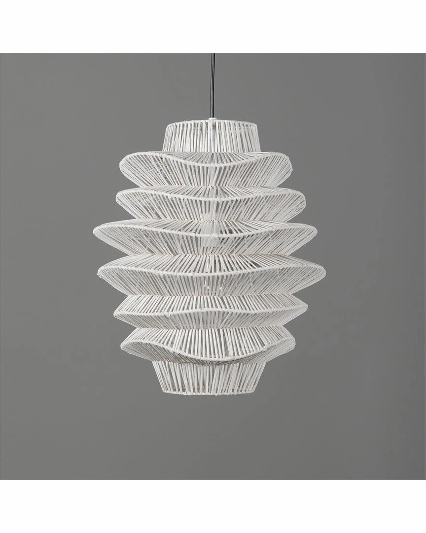Kosas Home Barlow 1-Light Rattan Woven Pendant Ceiling Lighting 4 Kosas Home Barlow 1-Light Rattan Woven Pendant Ceiling Lighting - Image 2