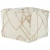 Kosas Home Adil 18In Wide Square Ivory Pouf By Kosas Home Ottomans & Poufs