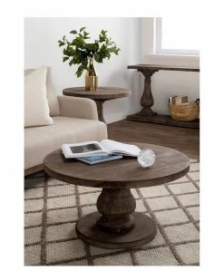 Kosas Home Carolina Reclaimed Pine Round Coffee Table Coffee Tables -Kosas Home shop 3050712114 RLLZ 3
