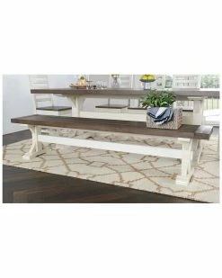 Kosas Home Kentwood 83in Reclaimed Pine Two-tone Bench Accent Chairs