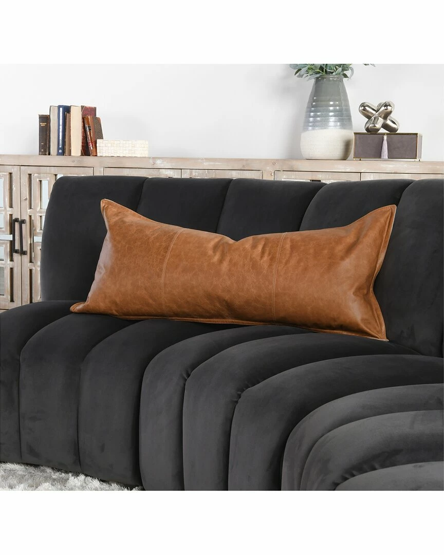 Kosas Home Kosas Home Cheyenne 100% Leather 16X36In Throw Pillow Decorative Pillows 4 Kosas Home Kosas Home Cheyenne 100% Leather 16X36In Throw Pillow Decorative Pillows - Image 2